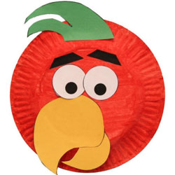 paper plate craft parrot